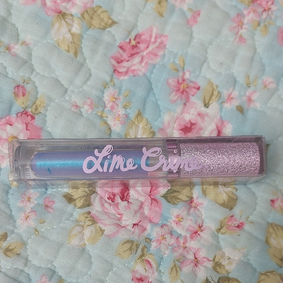 Lime Crime Other - Lime Crime Diamond Crushers Lip Topper Iridescent Blue & Lavender Glitter Gloss
